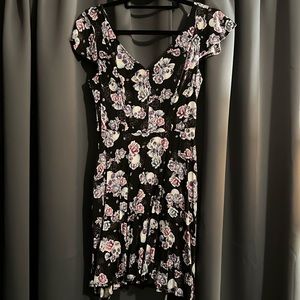 NWOT Purple and Black Skull Dress
